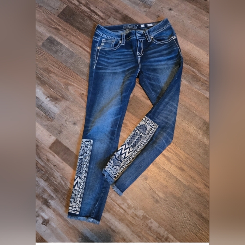 Miss Me Tribal Ankle Jean